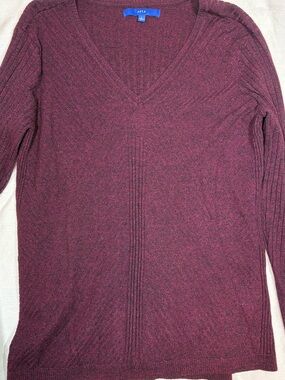 Apt. 9 Women's V-Neck Sweater in Plum Heather